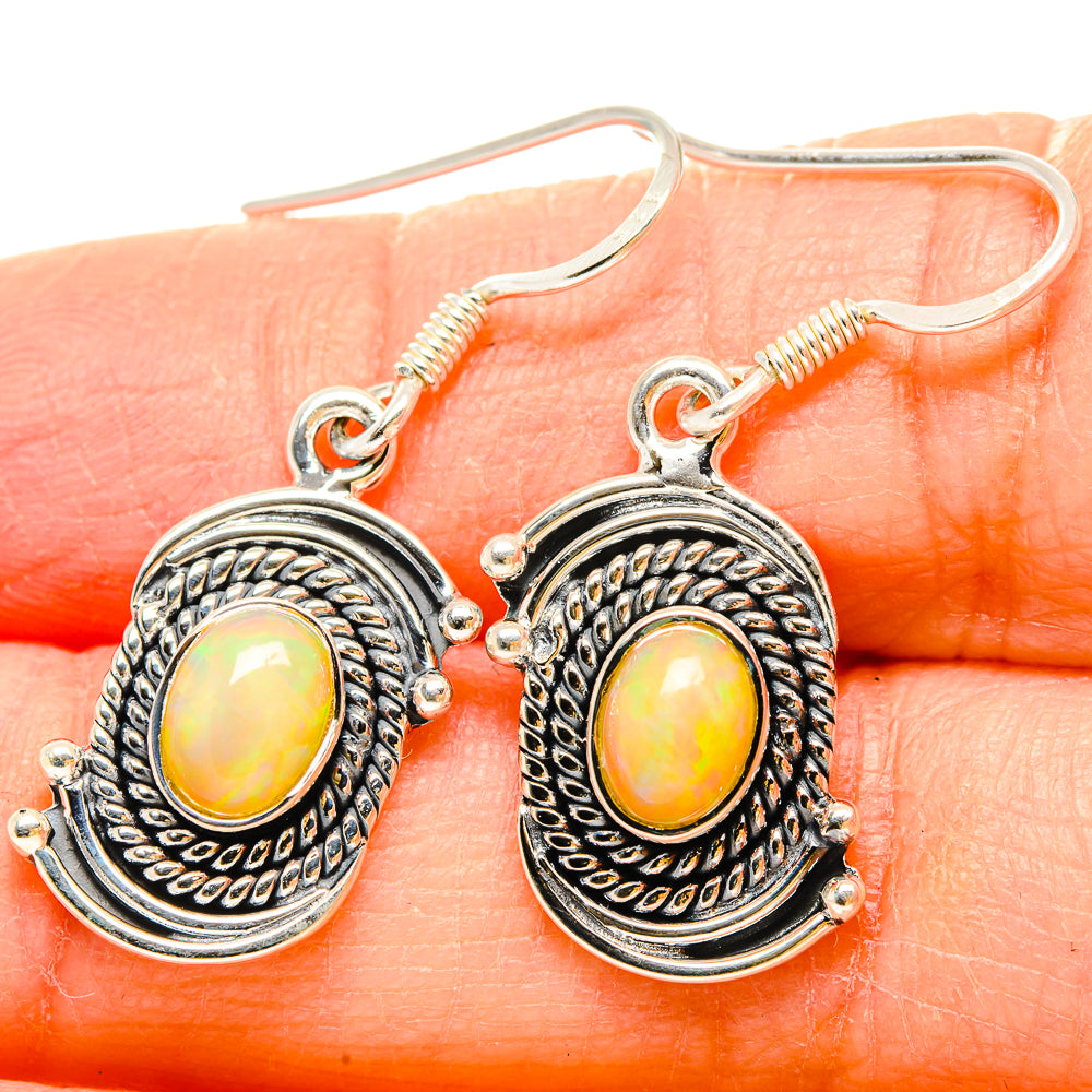 Ethiopian Opal Earrings handcrafted by Anasilvercos - EARR431077