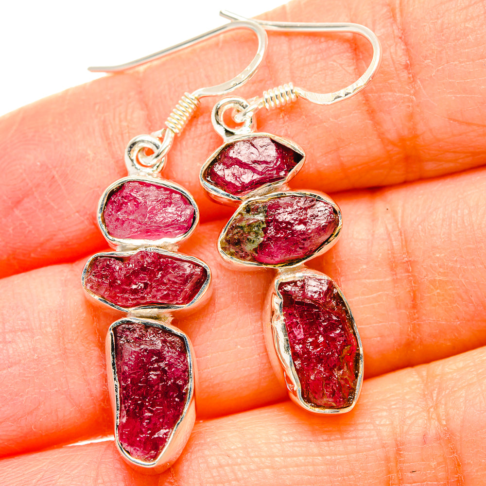 Pink Tourmaline Earrings handcrafted by Anasilvercos - EARR431079