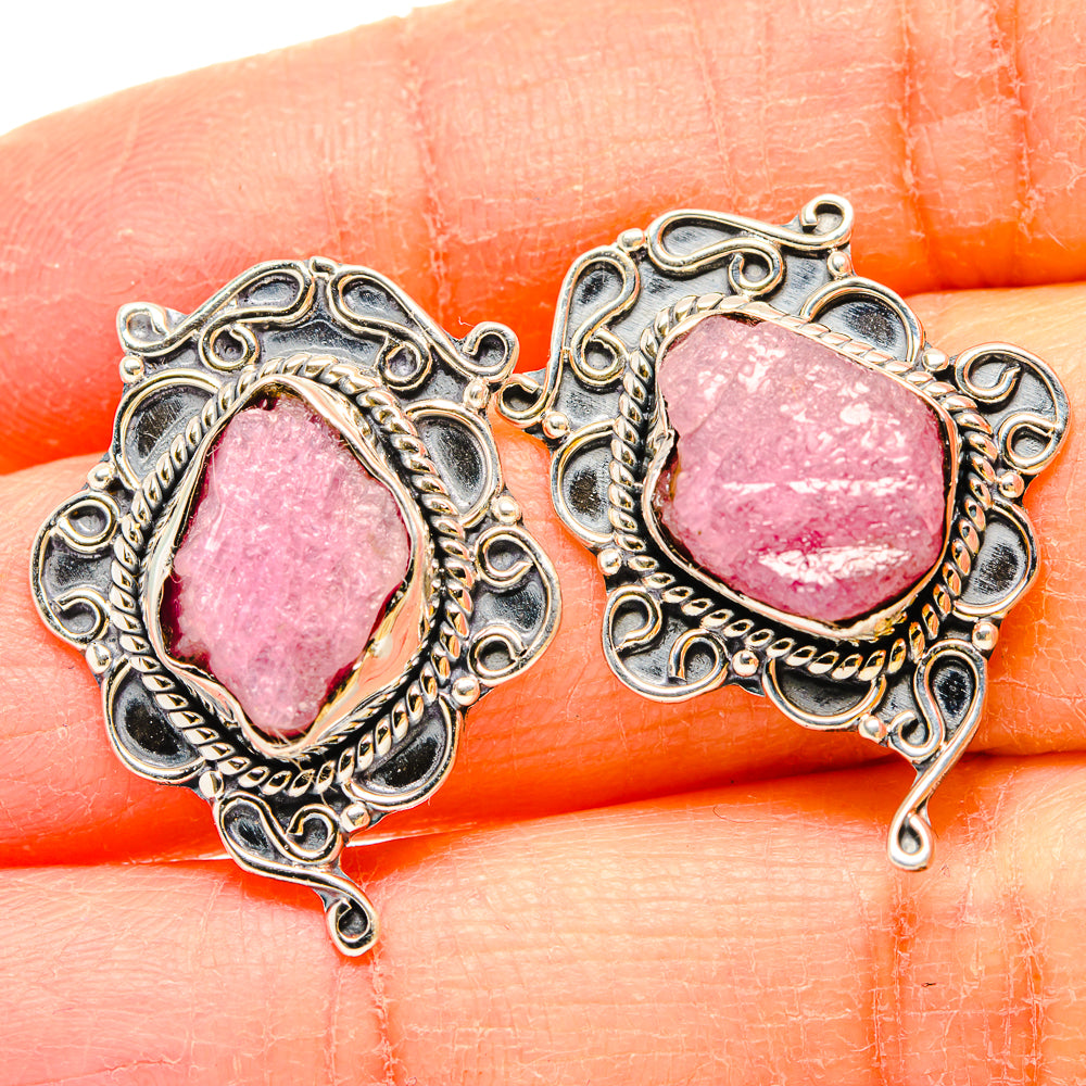 Pink Tourmaline Earrings handcrafted by Anasilvercos - EARR431091