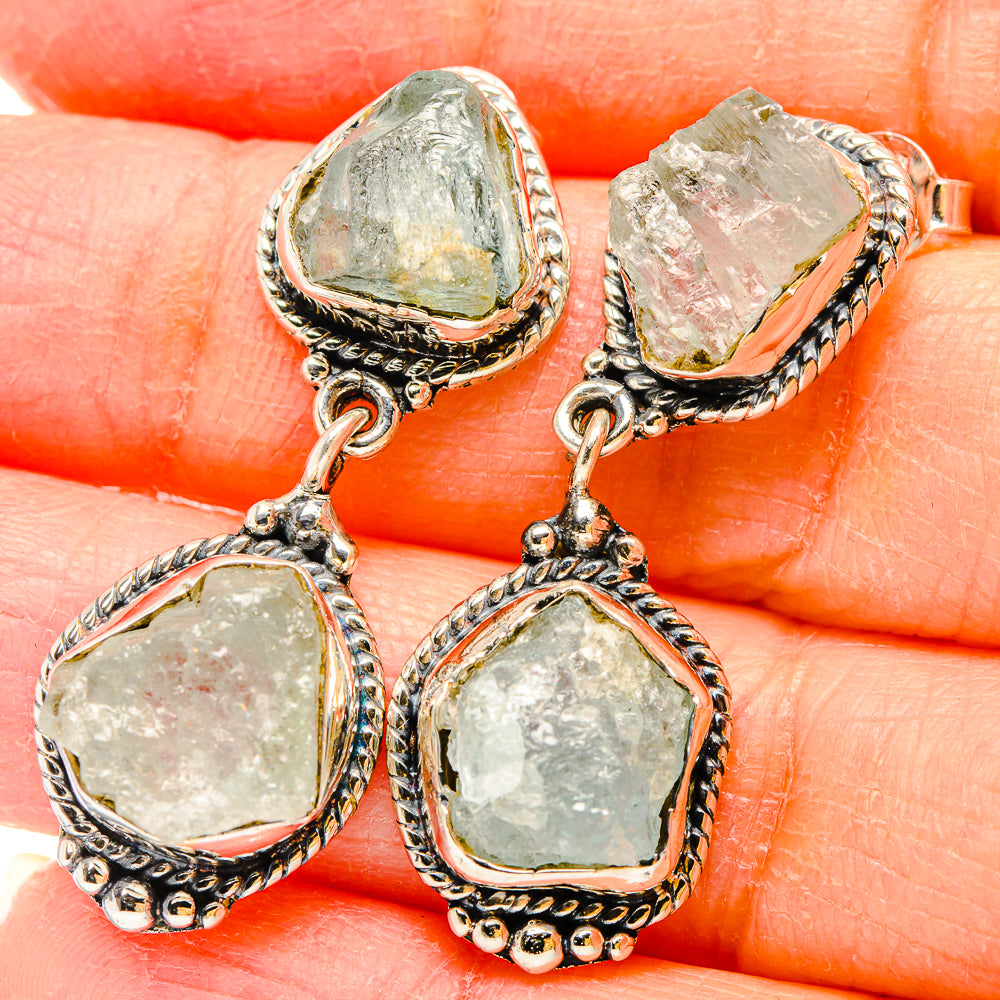 Aquamarine Earrings handcrafted by Anasilvercos - EARR431098
