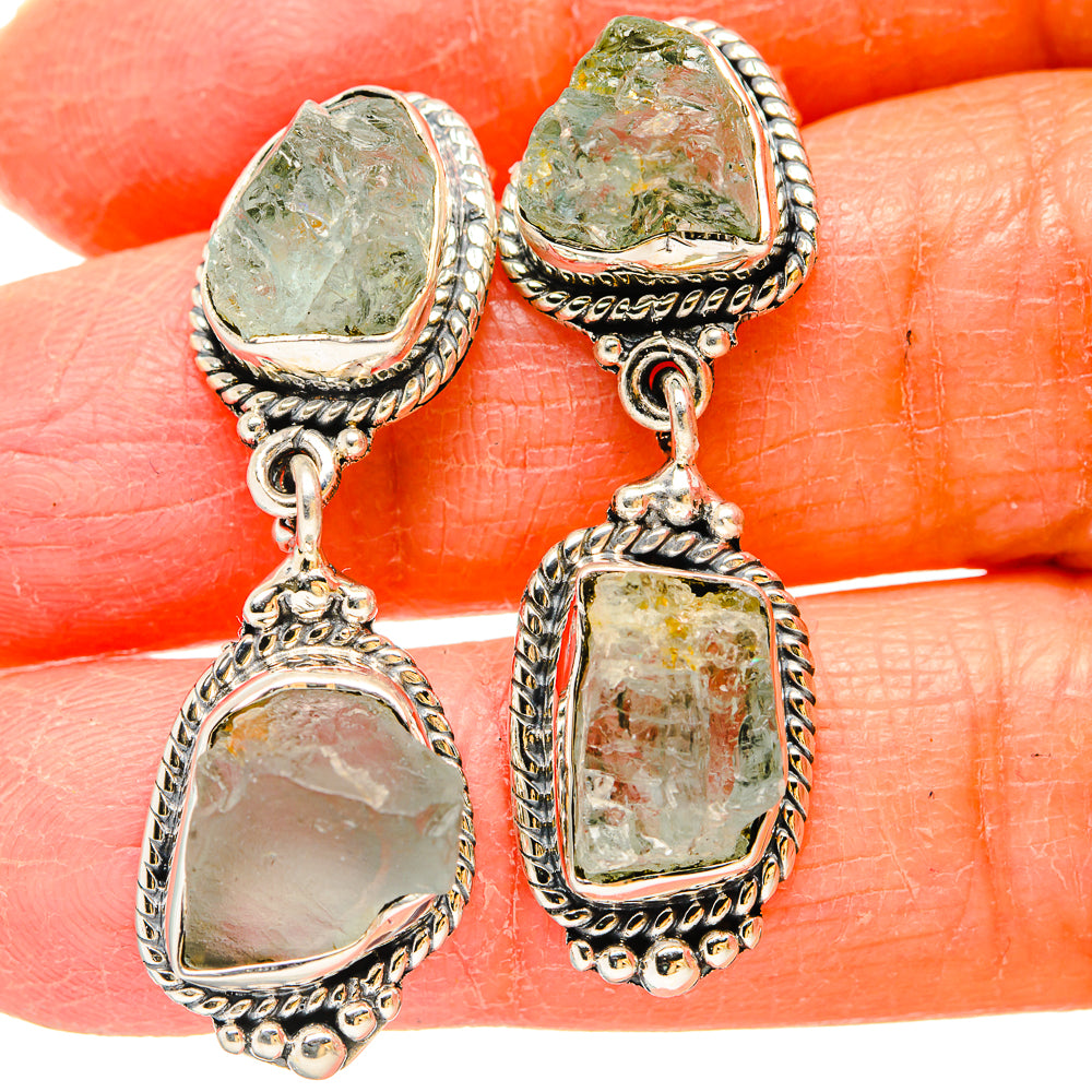Aquamarine Earrings handcrafted by Anasilvercos - EARR431110