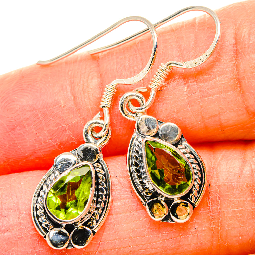 Peridot Earrings handcrafted by Anasilvercos - EARR431115