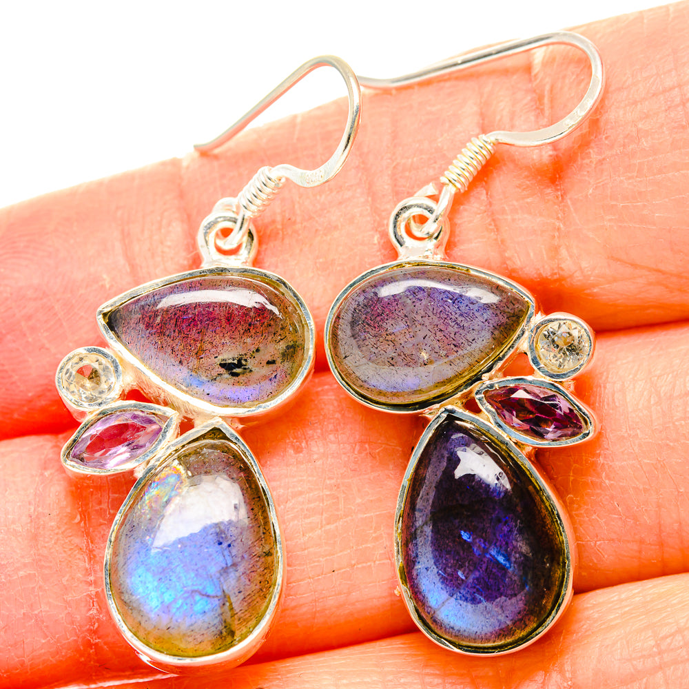 Labradorite Earrings handcrafted by Anasilvercos - EARR431116