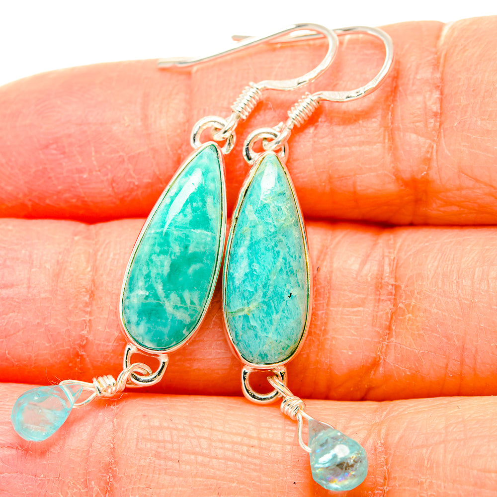 Amazonite Earrings handcrafted by Anasilvercos - EARR431119
