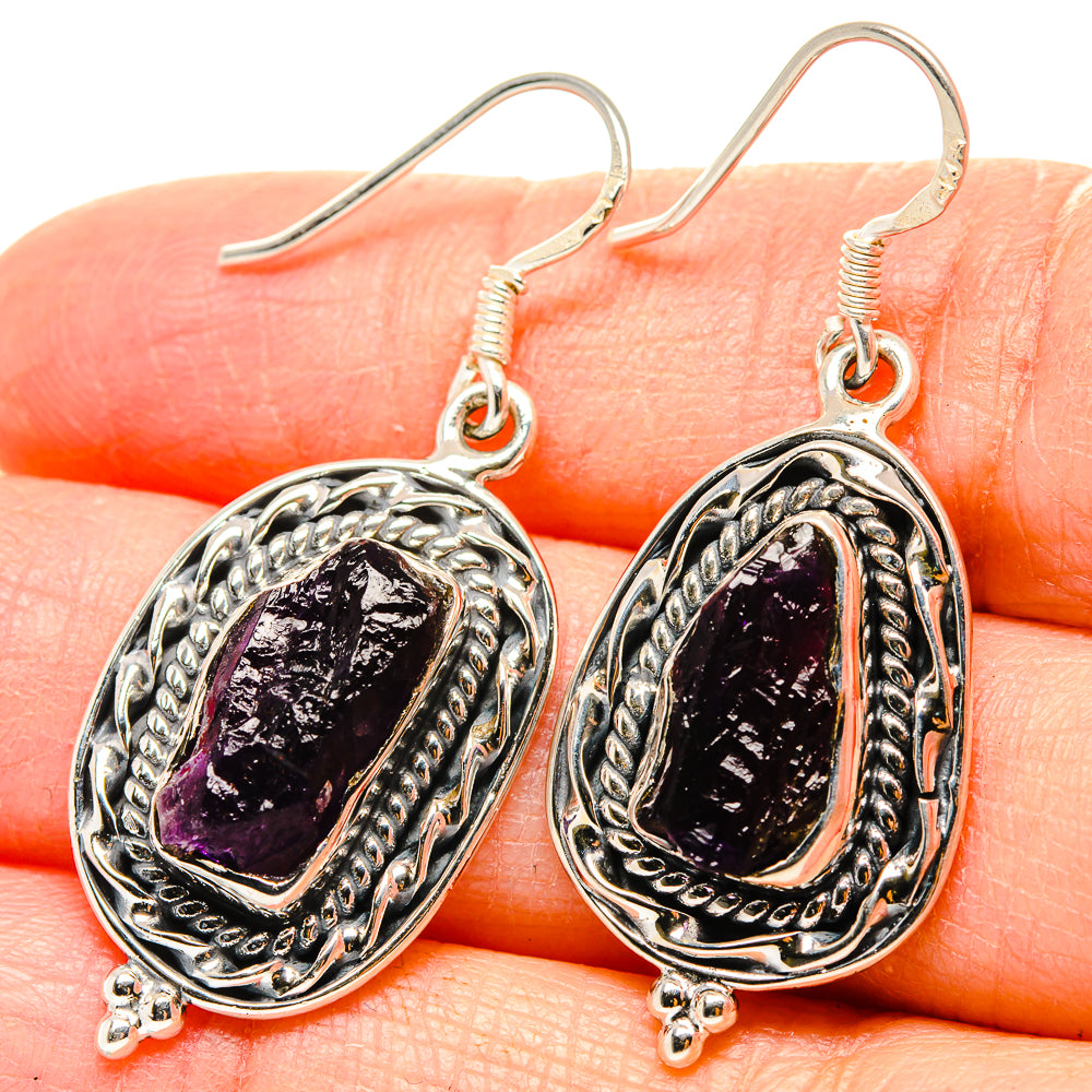 Amethyst Earrings handcrafted by Anasilvercos - EARR431125
