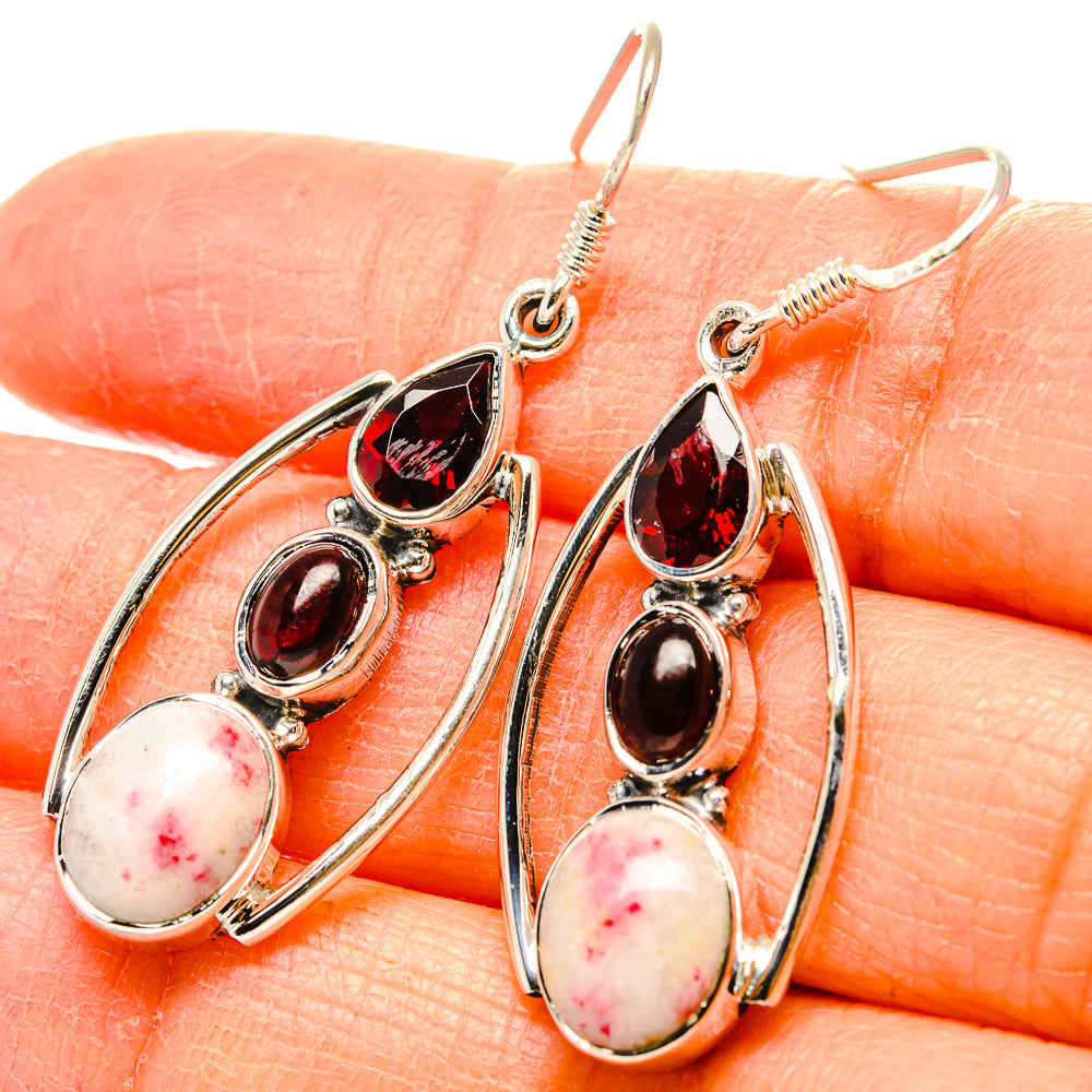 Thulite Earrings handcrafted by Anasilvercos - EARR431142