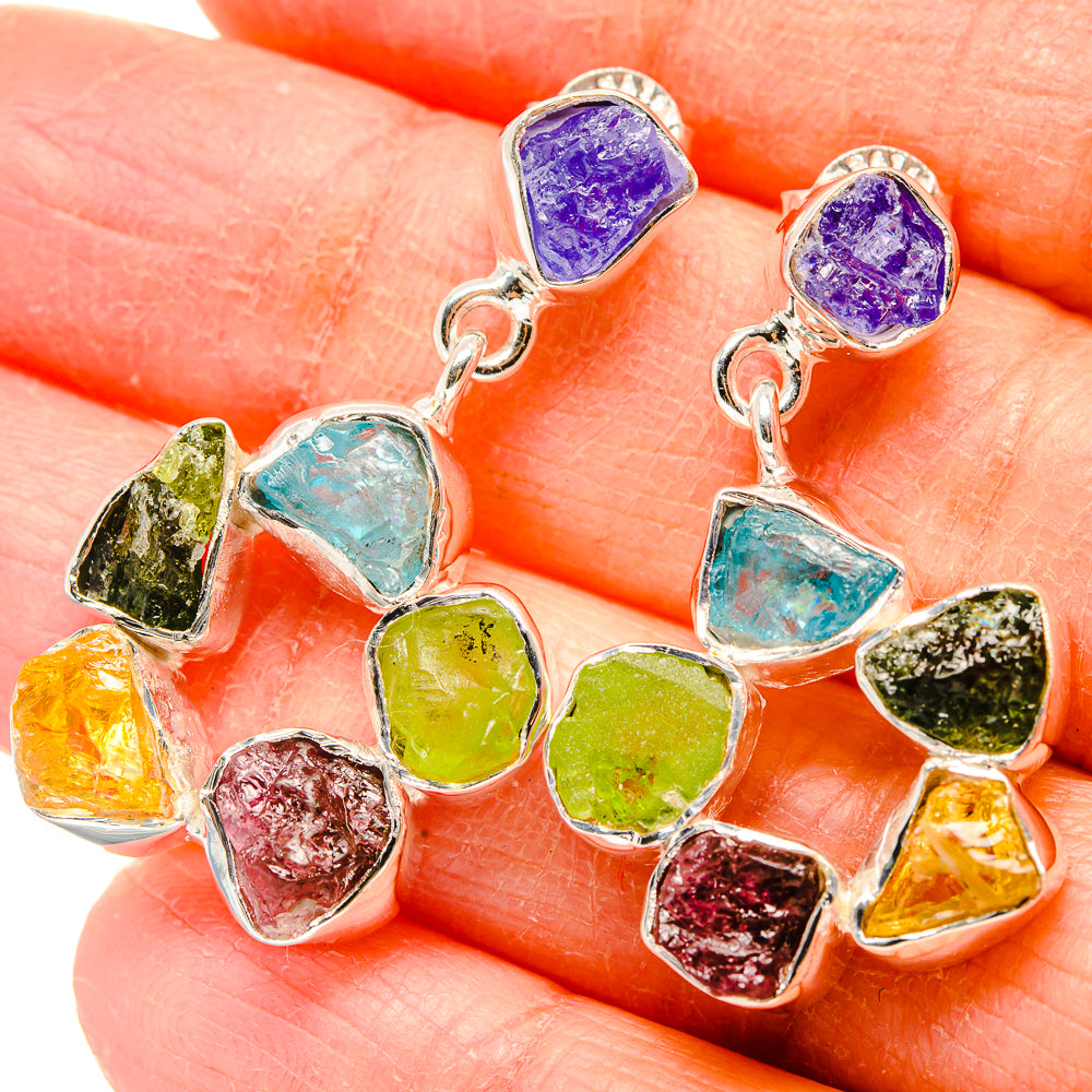 Multi-stone Earrings handcrafted by Anasilvercos - EARR431147