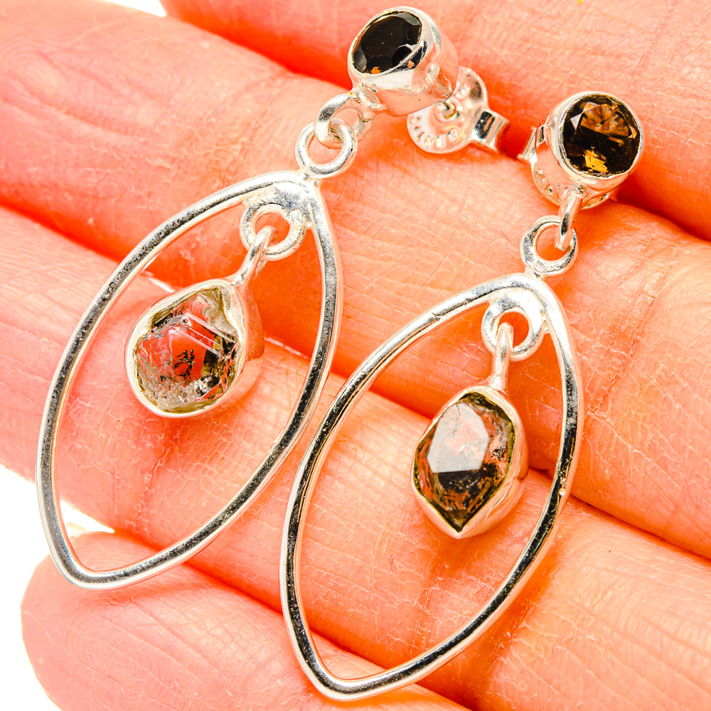 Herkimer Diamond Earrings handcrafted by Anasilvercos - EARR431149