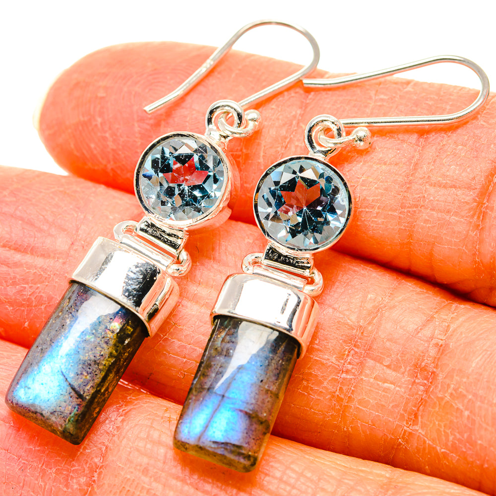 Labradorite Earrings handcrafted by Anasilvercos - EARR431164