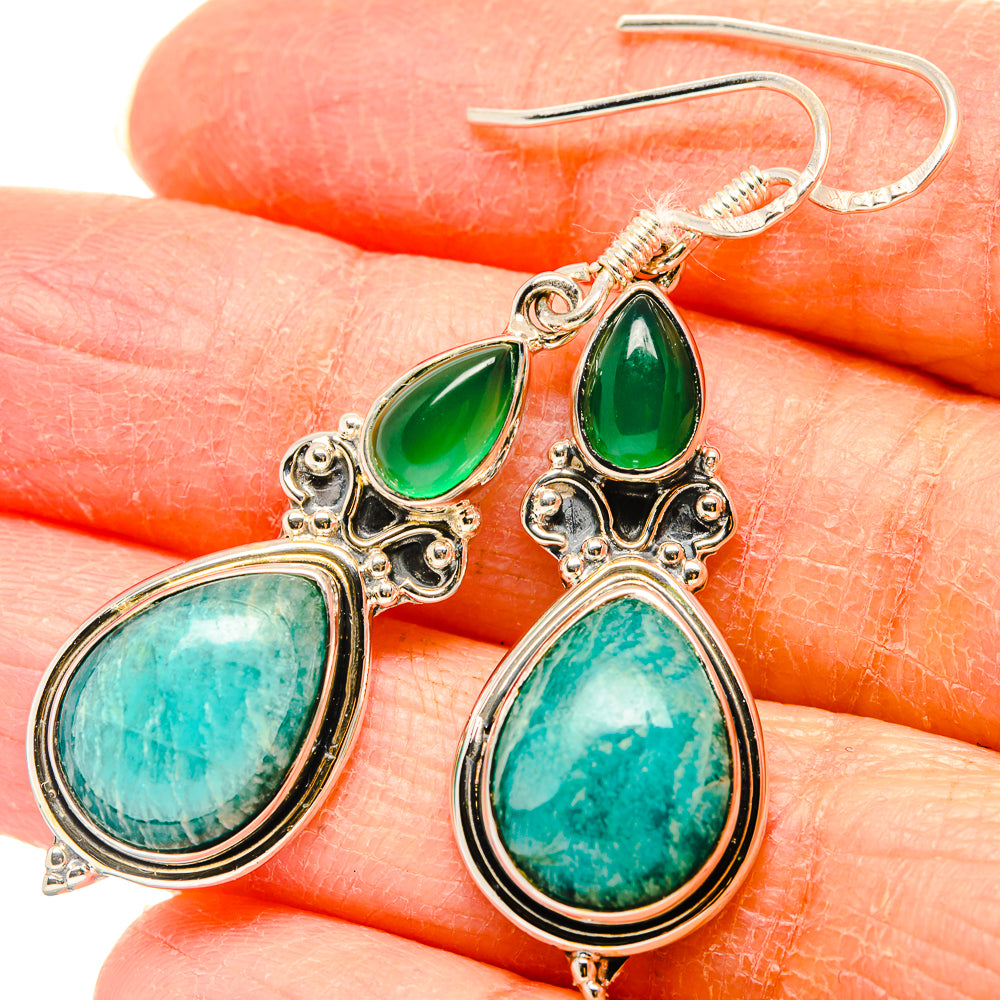 Amazonite Earrings handcrafted by Anasilvercos - EARR431168