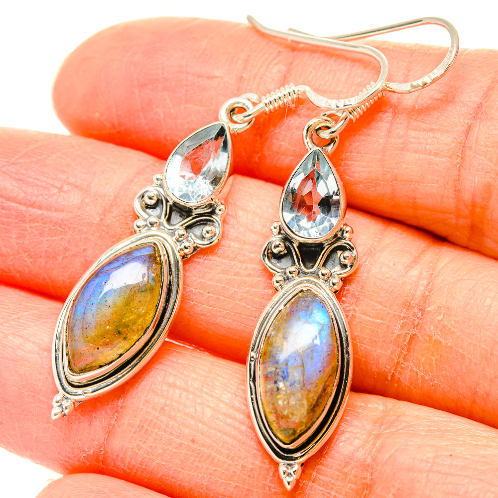 Labradorite Earrings handcrafted by Anasilvercos - EARR431175