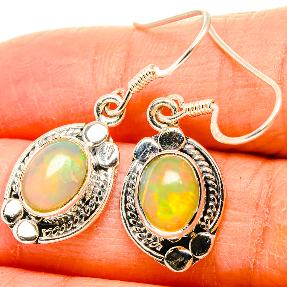 Ethiopian Opal Earrings handcrafted by Anasilvercos - EARR431176