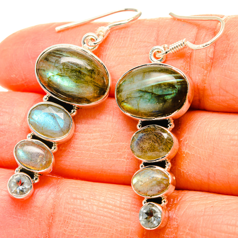 Labradorite Earrings handcrafted by Anasilvercos - EARR431181