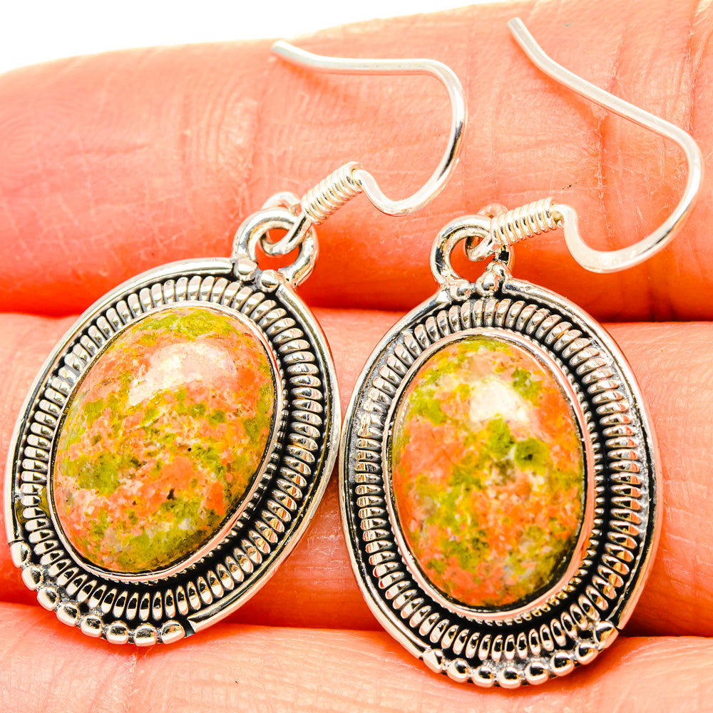 Unakite Earrings handcrafted by Anasilvercos - EARR431182