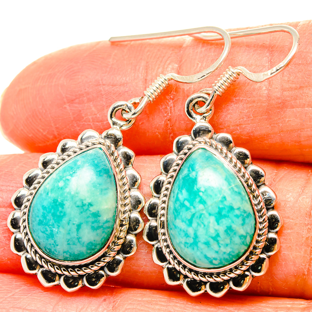 Amazonite Earrings handcrafted by Anasilvercos - EARR431198