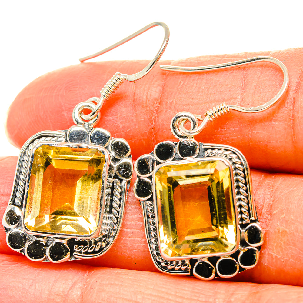 Citrine Earrings handcrafted by Anasilvercos - EARR431207