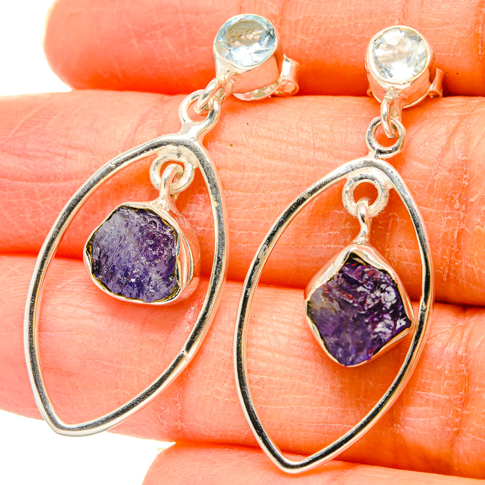 Tanzanite Earrings handcrafted by Anasilvercos - EARR431210