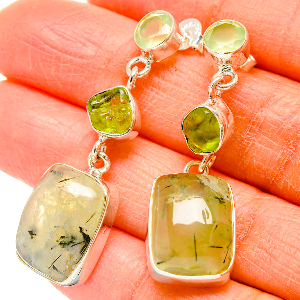 Prehnite Earrings handcrafted by Anasilvercos - EARR431211