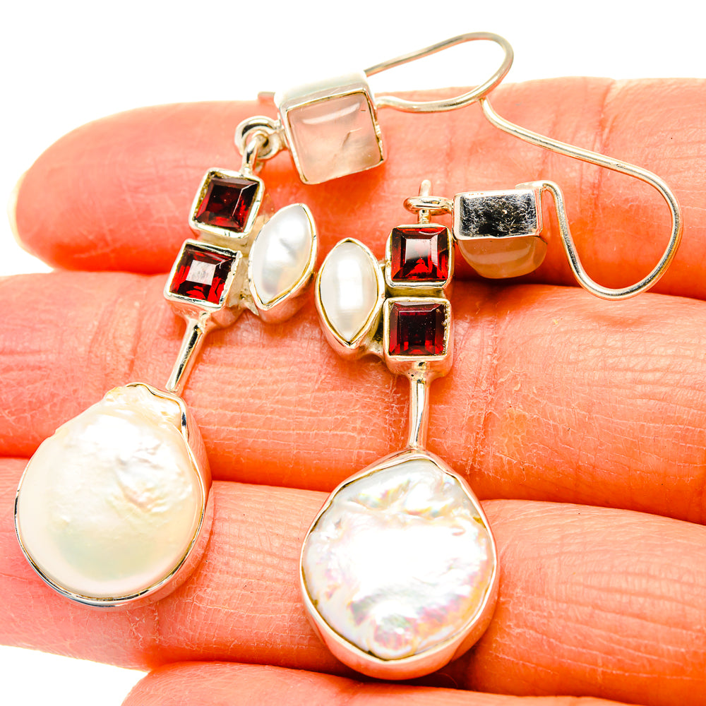 Mother Of Pearl Earrings handcrafted by Anasilvercos - EARR431212