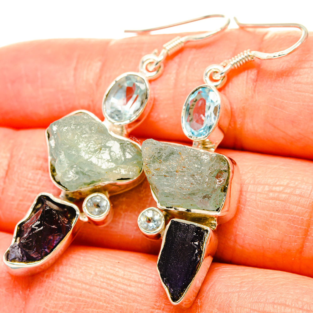 Aquamarine Earrings handcrafted by Anasilvercos - EARR431213