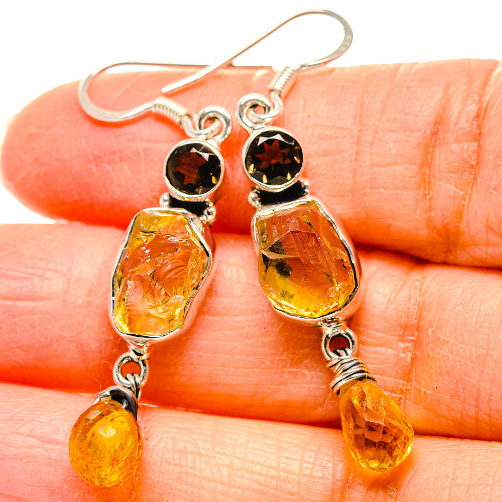 Citrine Earrings handcrafted by Anasilvercos - EARR431239