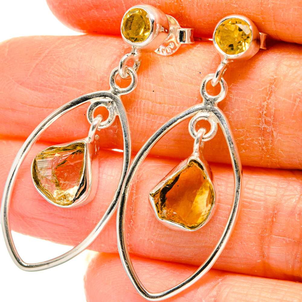 Citrine Earrings handcrafted by Anasilvercos - EARR431253