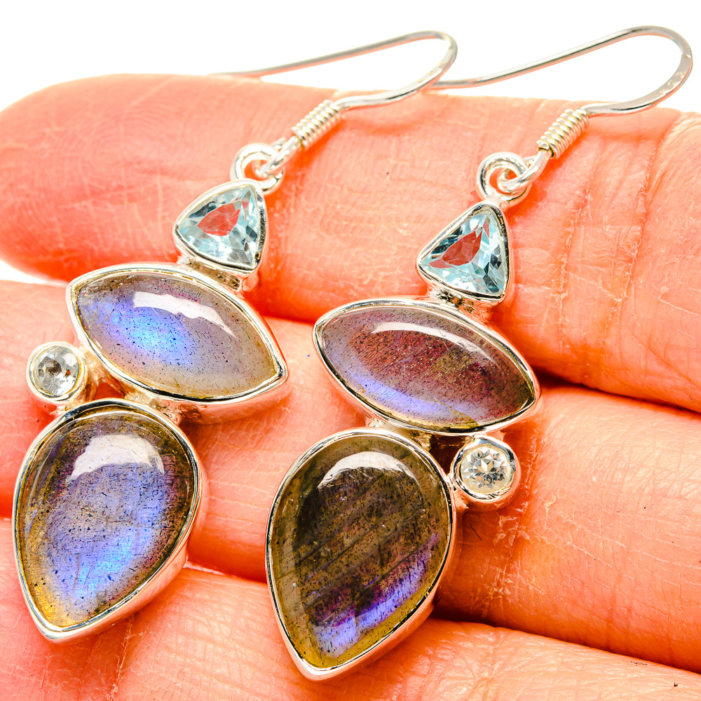 Labradorite Earrings handcrafted by Anasilvercos - EARR431256