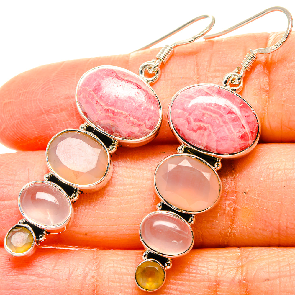 Rhodochrosite Earrings handcrafted by Anasilvercos - EARR431262