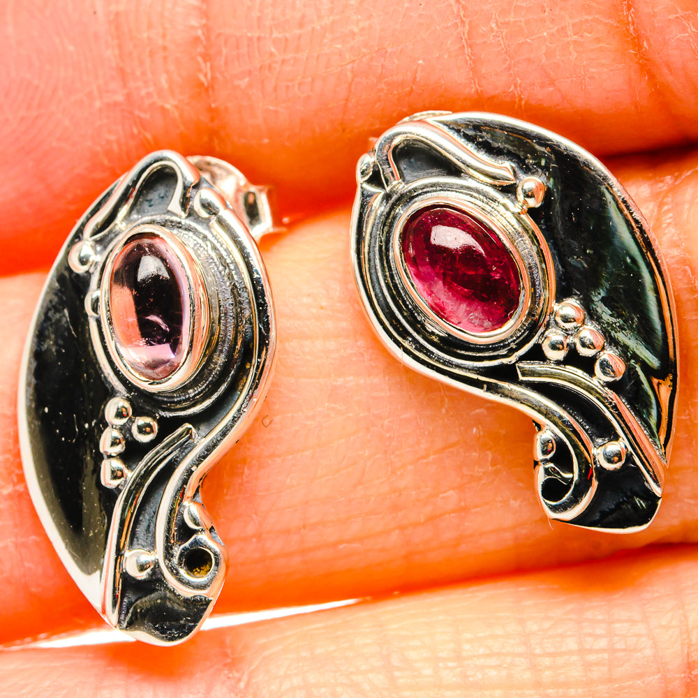 Pink Tourmaline Earrings handcrafted by Anasilvercos - EARR431277