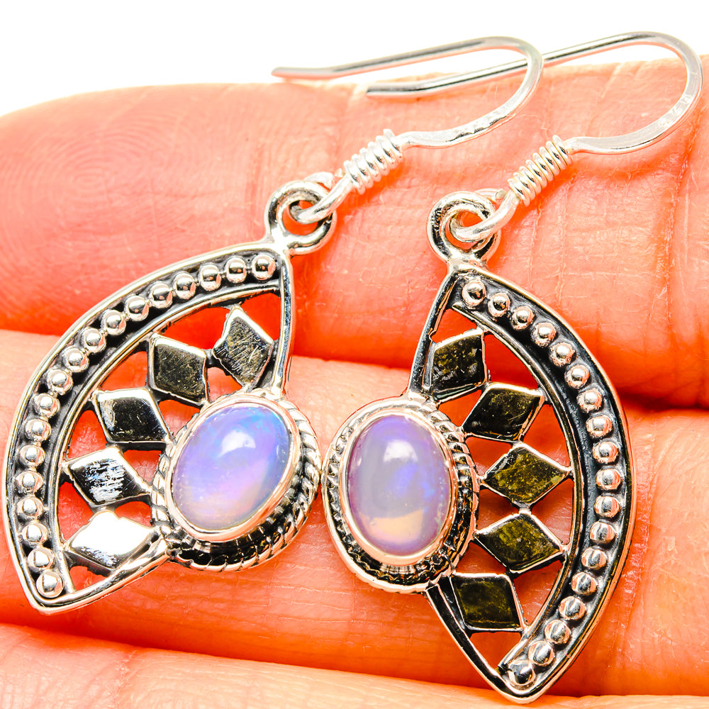 Ethiopian Opal Earrings handcrafted by Anasilvercos - EARR431279