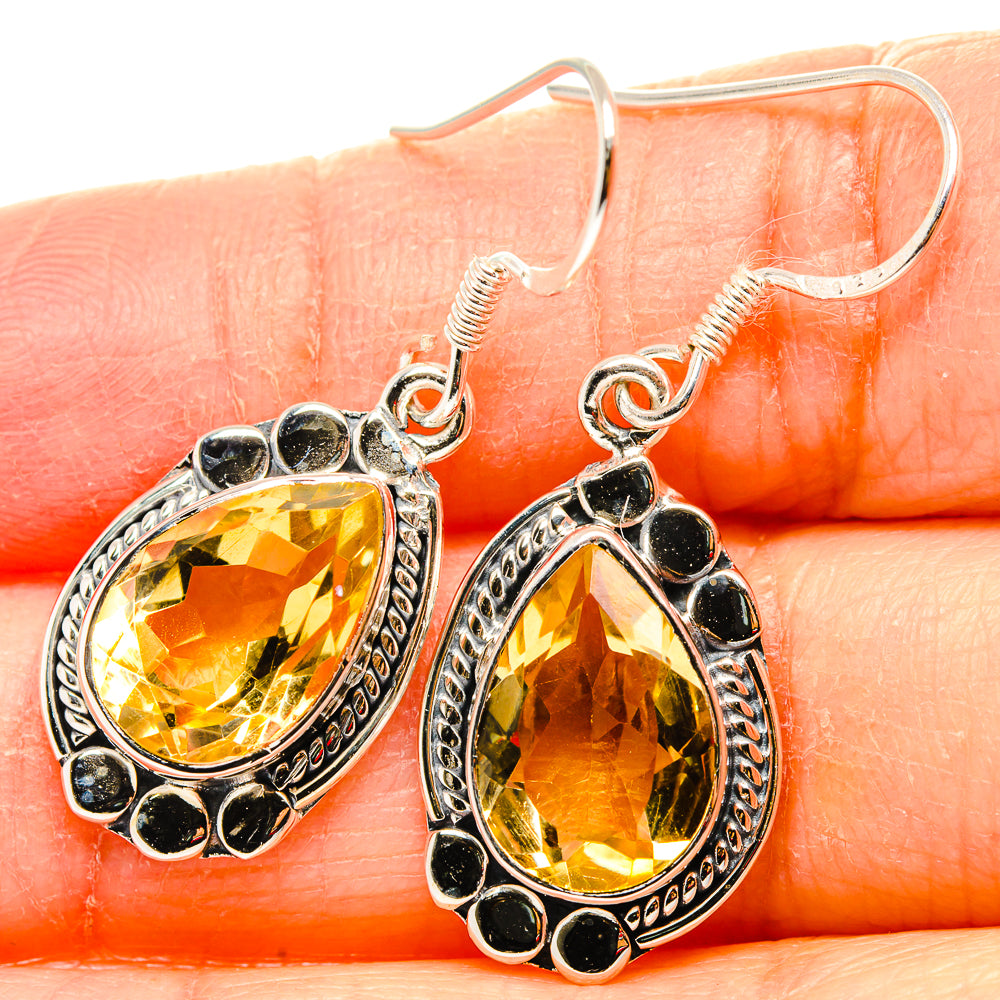 Citrine Earrings handcrafted by Anasilvercos - EARR431283