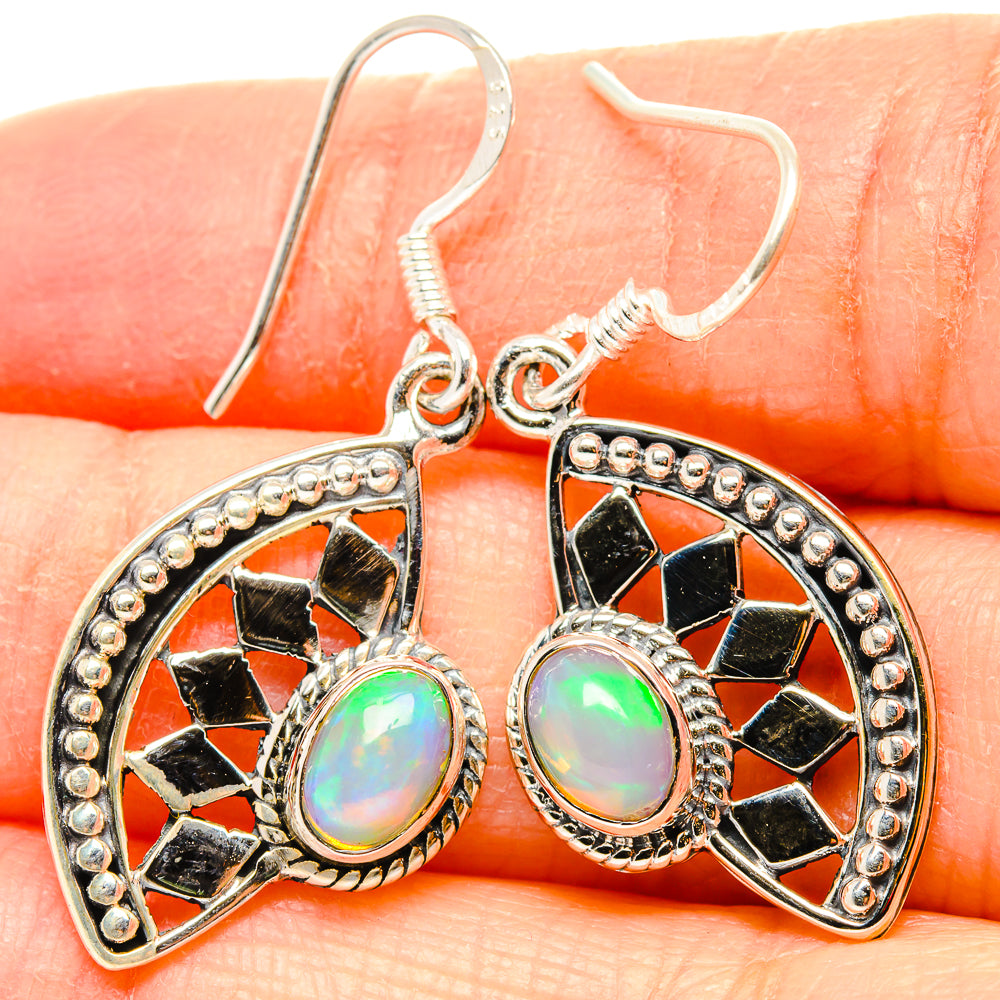 Ethiopian Opal Earrings handcrafted by Anasilvercos - EARR431287