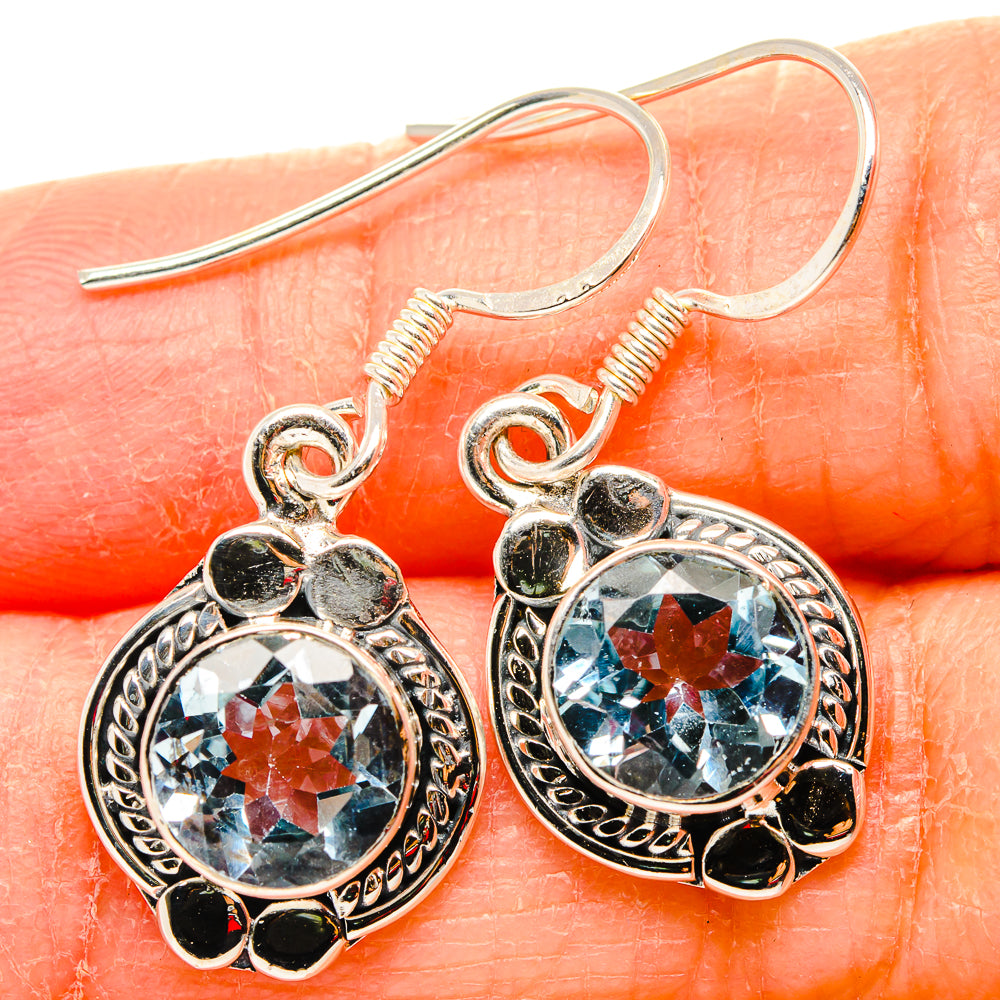 Blue Topaz Earrings handcrafted by Anasilvercos - EARR431291