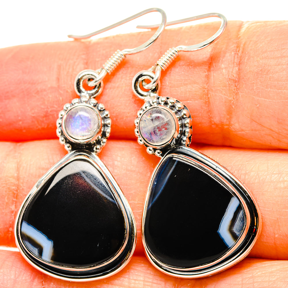 India Agate Earrings handcrafted by Anasilvercos - EARR431292