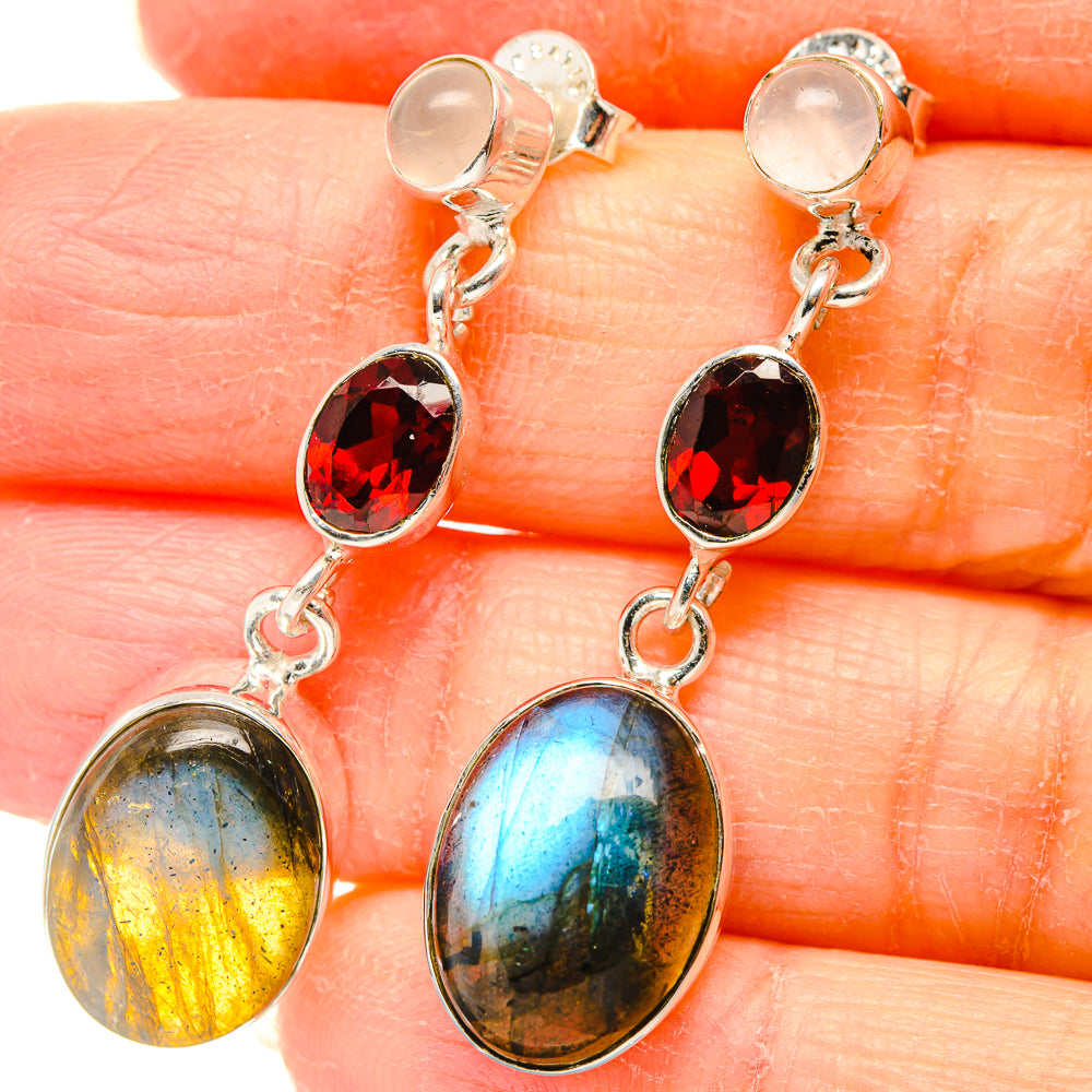 Labradorite Earrings handcrafted by Anasilvercos - EARR431293