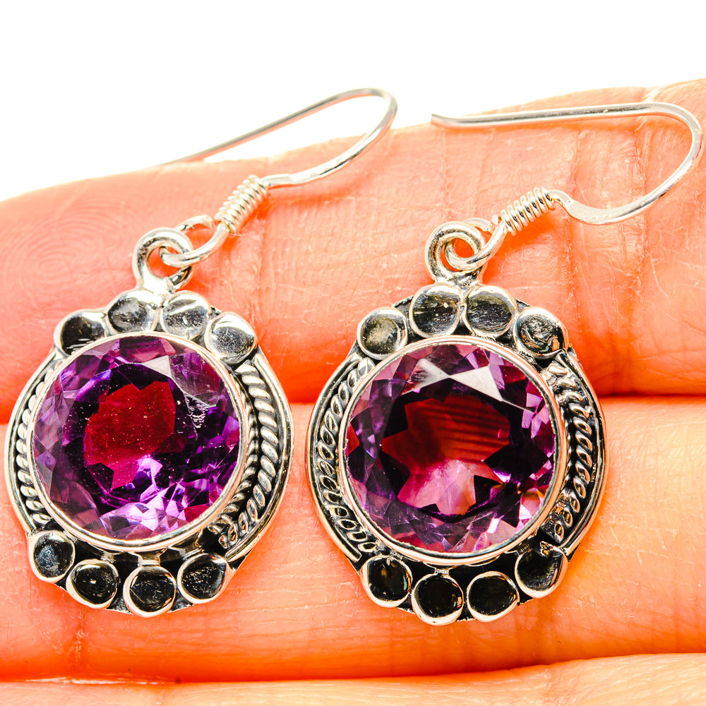 Amethyst Earrings handcrafted by Anasilvercos - EARR431295