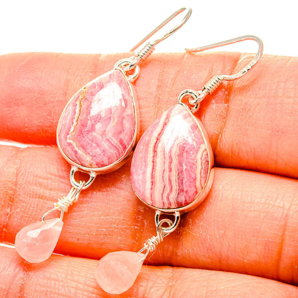 Rhodochrosite Earrings handcrafted by Anasilvercos - EARR431299