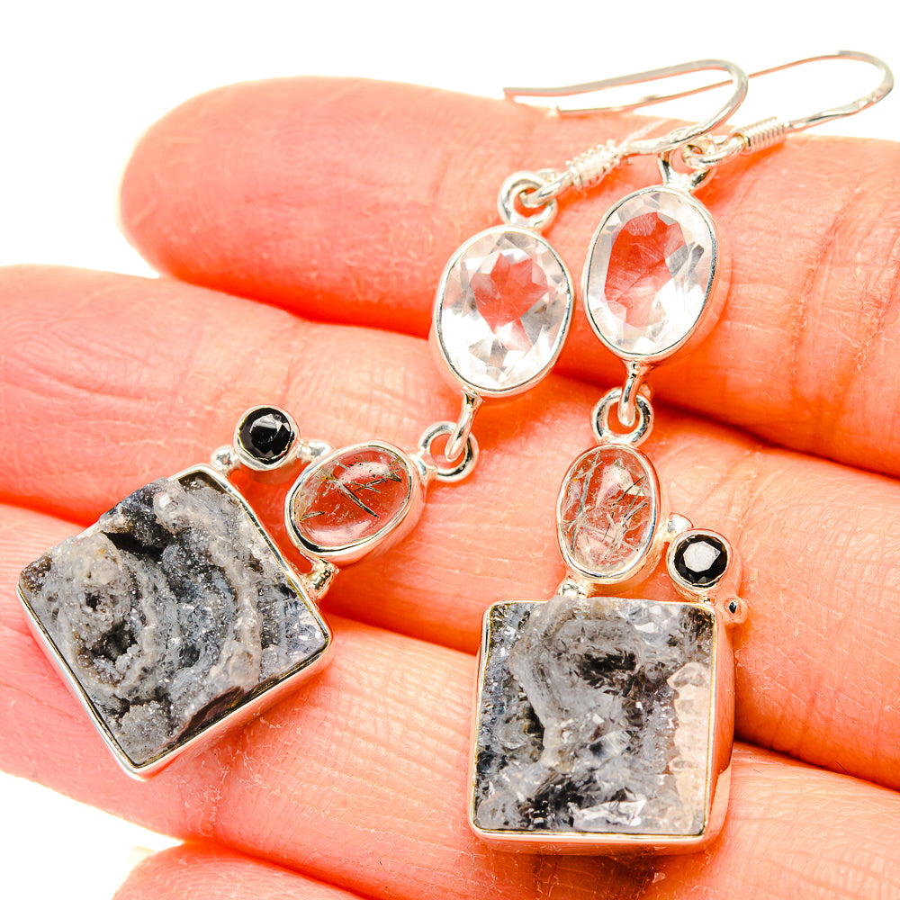 Desert Druzy Earrings handcrafted by Anasilvercos - EARR431304