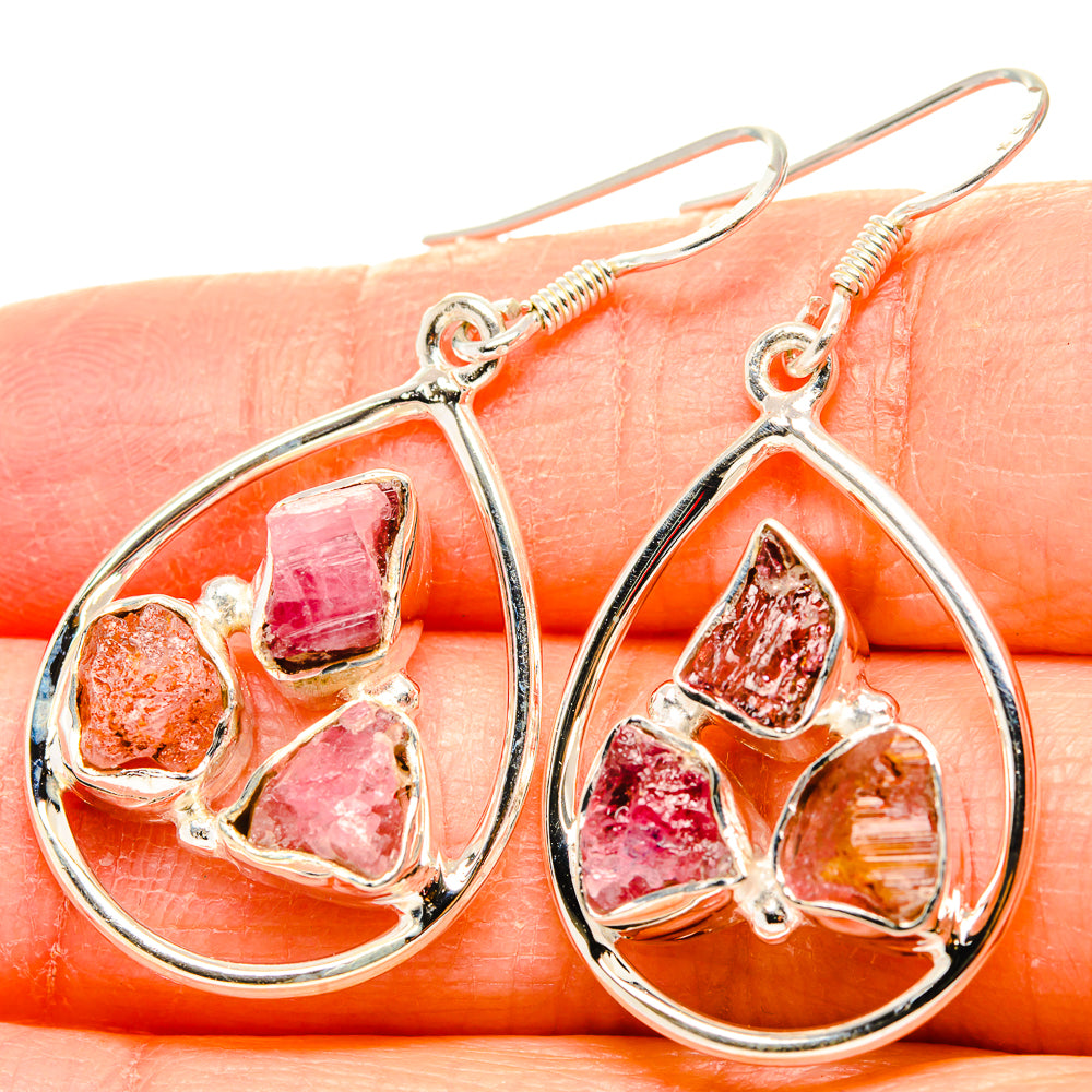 Pink Tourmaline Earrings handcrafted by Anasilvercos - EARR431305