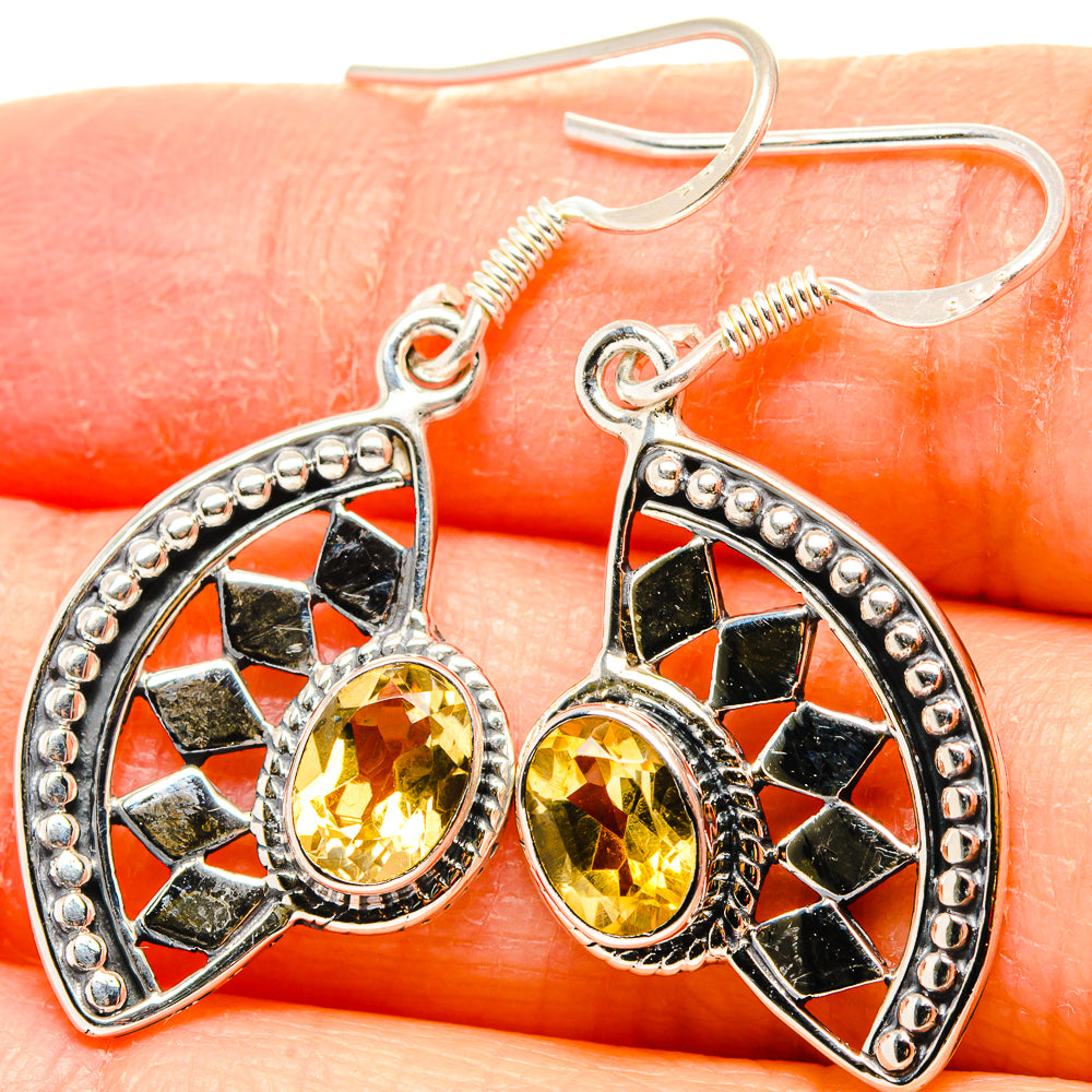 Citrine Earrings handcrafted by Anasilvercos - EARR431310