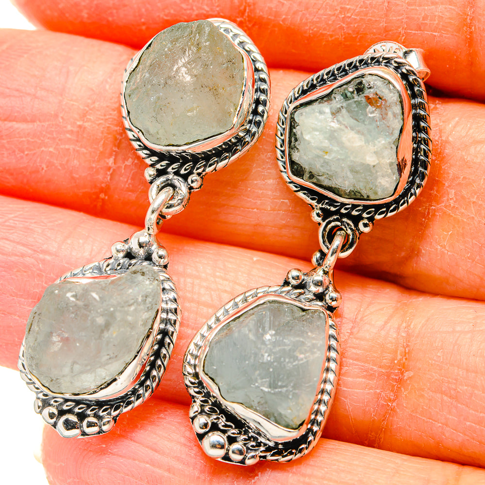 Aquamarine Earrings handcrafted by Anasilvercos - EARR431316