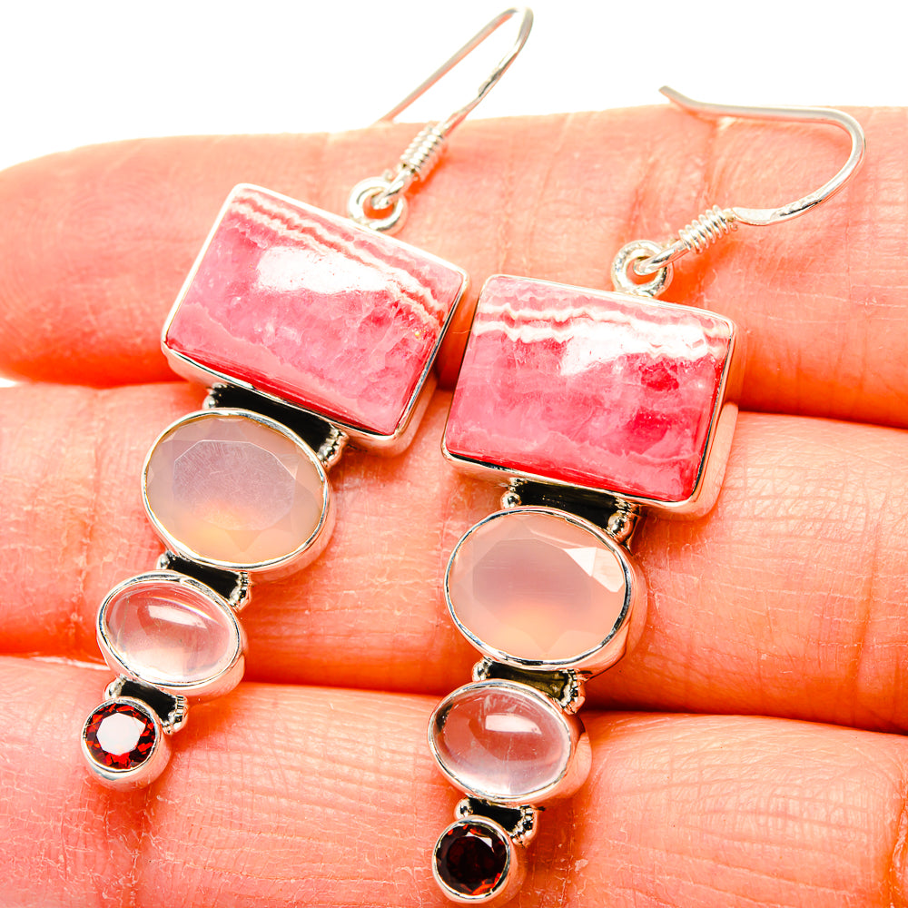 Rhodochrosite Earrings handcrafted by Anasilvercos - EARR431320