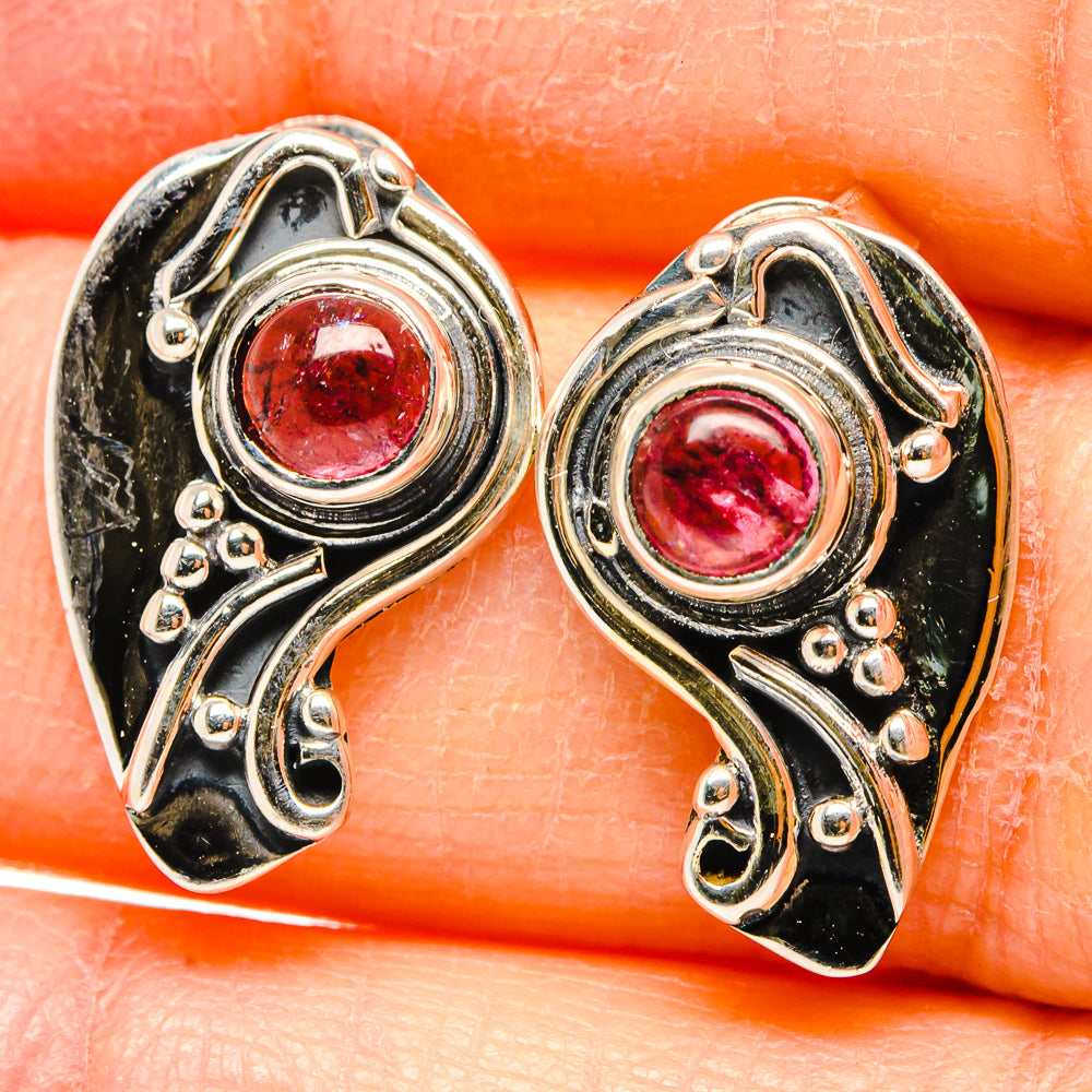 Pink Tourmaline Earrings handcrafted by Anasilvercos - EARR431327