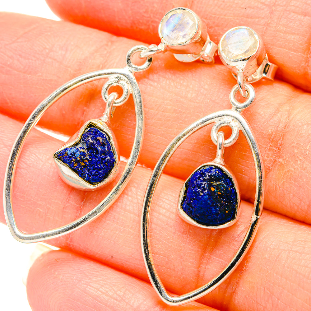 Azurite Earrings handcrafted by Anasilvercos - EARR431333
