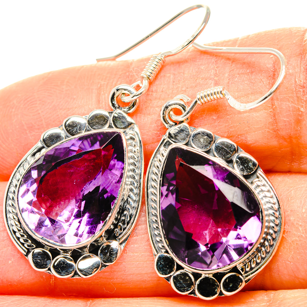Amethyst Earrings handcrafted by Anasilvercos - EARR431354