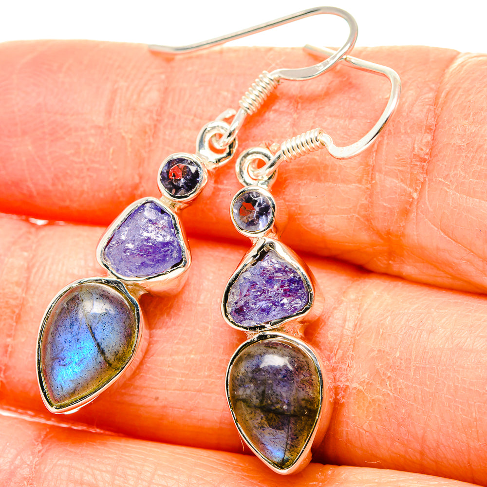 Labradorite Earrings handcrafted by Anasilvercos - EARR431356