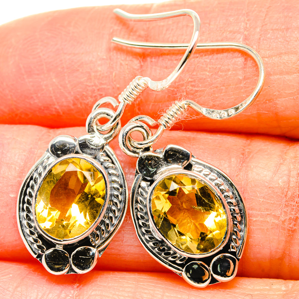 Citrine Earrings handcrafted by Anasilvercos - EARR431358