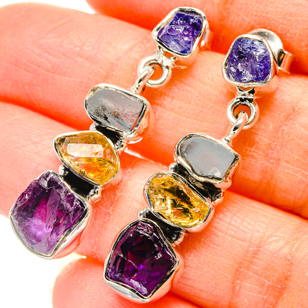 Amethyst Earrings handcrafted by Anasilvercos - EARR431361