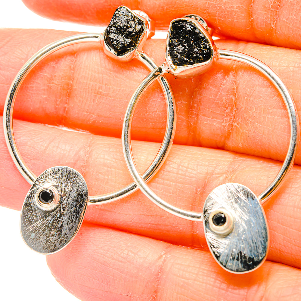 Tektite Earrings handcrafted by Anasilvercos - EARR431365