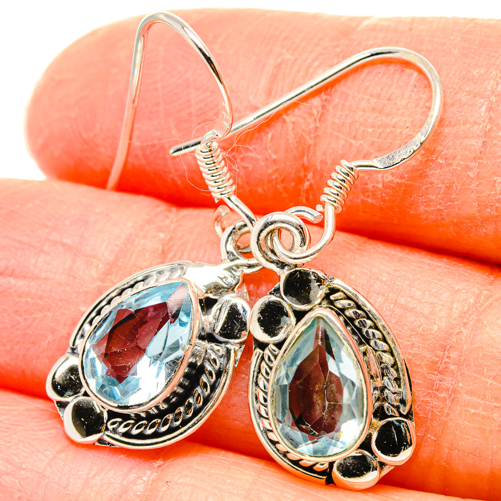 Blue Topaz Earrings handcrafted by Anasilvercos - EARR431367